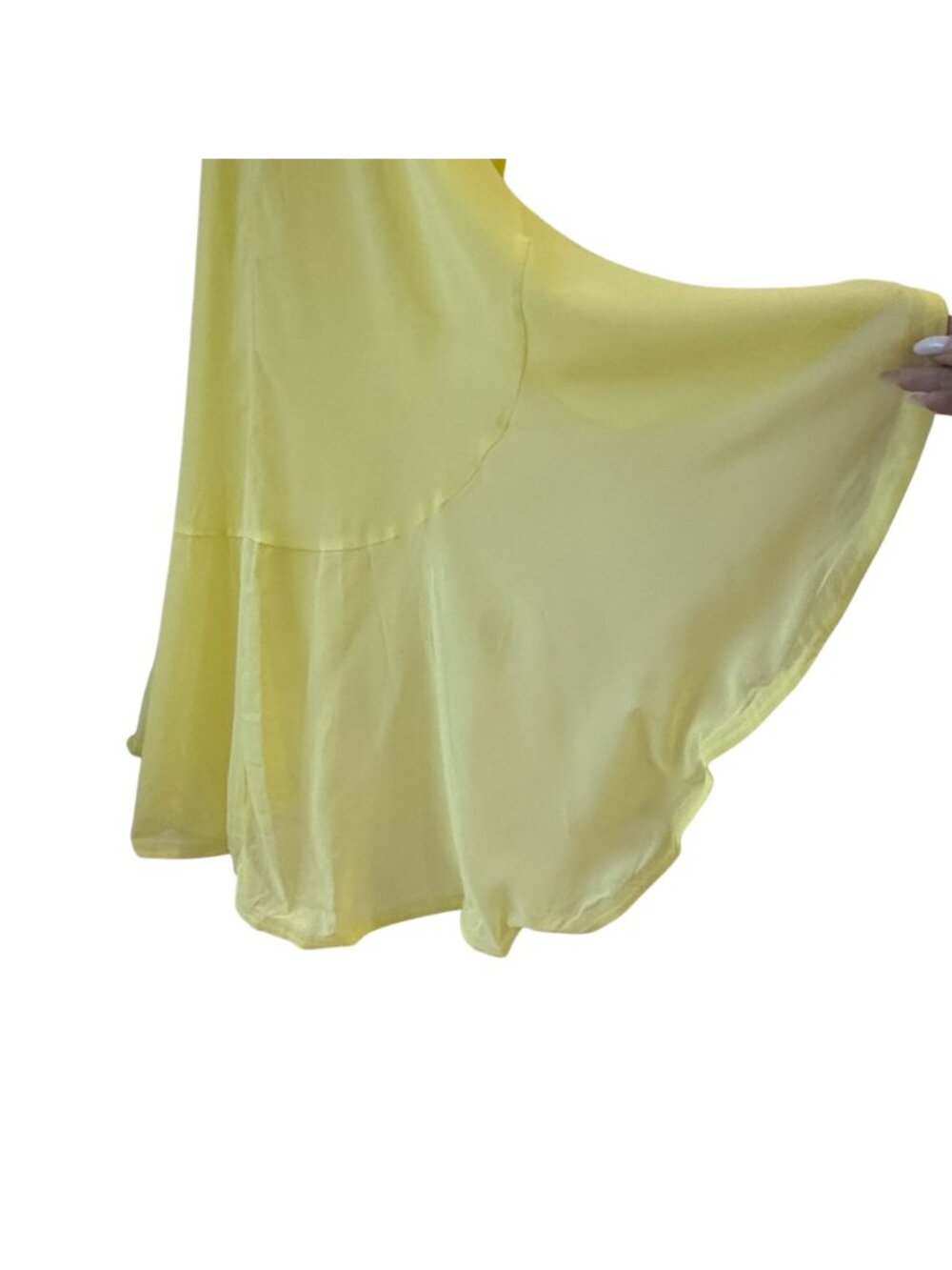 Hello Molly M Celebrating Love Maxi Dress Yellow Frill Strapless Sheer Fairycore - Picture 11 of 16